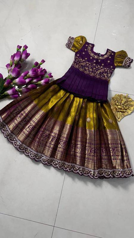 NEW LAUNCING KIDS LEHENGA CHOLI simmer Wholesale kids boutique clothing